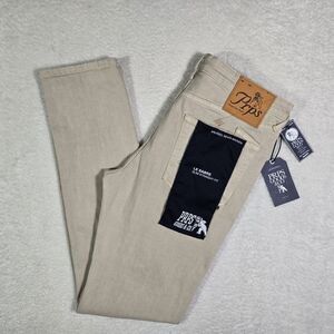 PRPS Jeans Le Sabre Slim Straight Fit Mens Size 34x33 Japanese Denim Beige